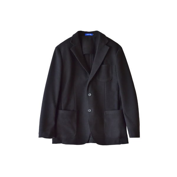 【日本製】 ジャケット メンズ ビジネス テーラードジャケット 吸湿発熱 保温 軽量 ストレッチ ライトメルトン ブラック(SJFB25-112-bk)